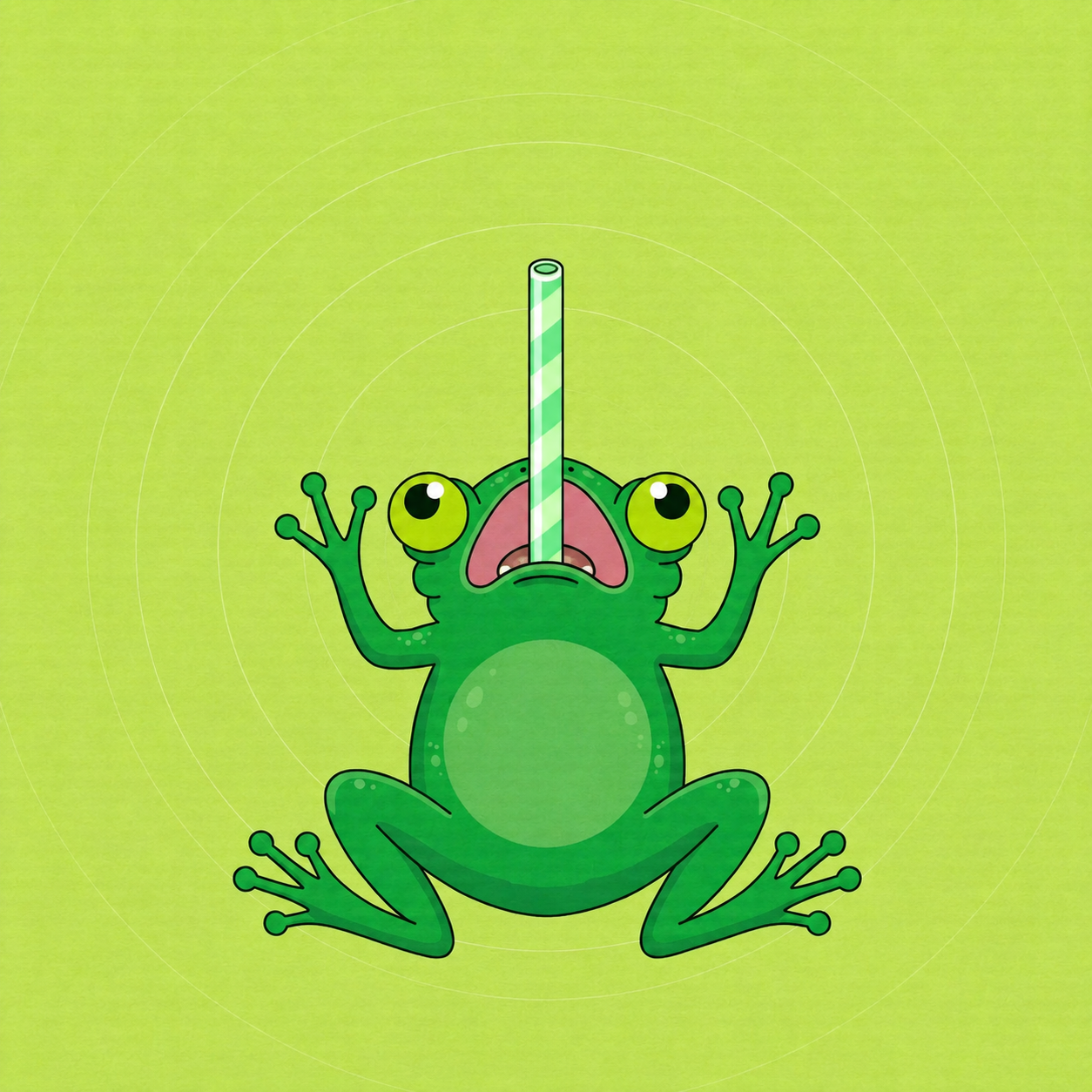 Straw On a Frog token